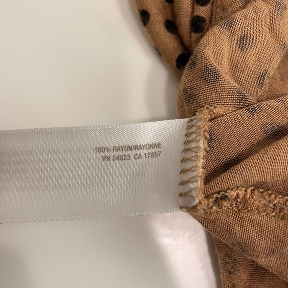 Brown Tank Top with Black Polka Dots - Picture 5 of 5